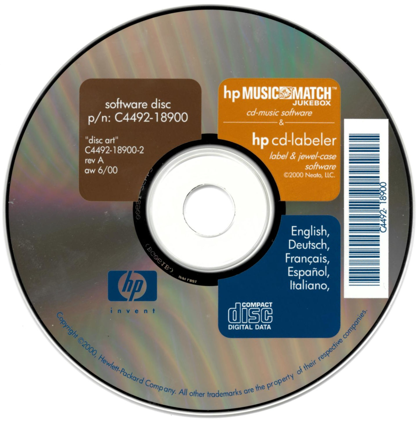 HP CDWriter Plus 9100 series CD2 HewlettPackard Company Free