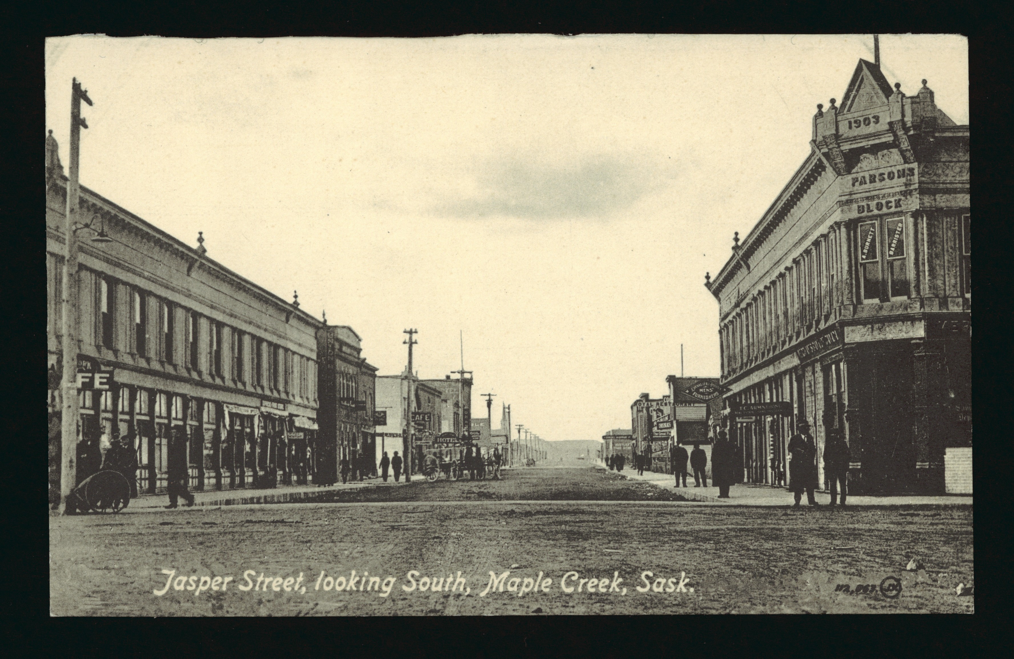 Jasper Street, Maple Creek, Sask. The Valentine & Sons United