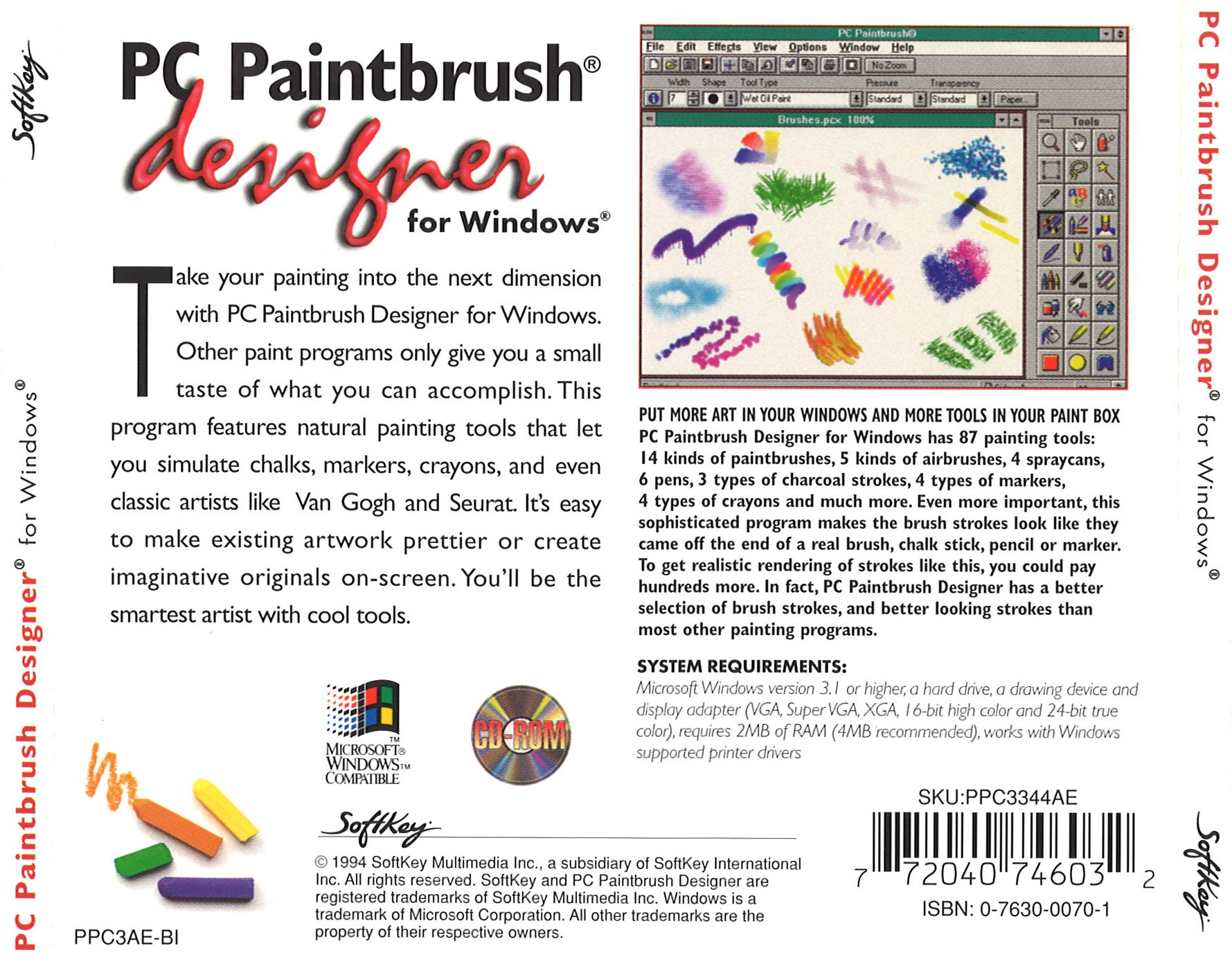PC Paintbrush Designer SoftKey Multimedia Inc Free Download, Borrow