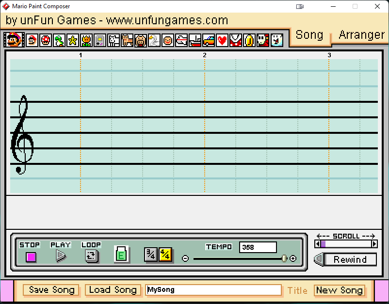 Mario Paint Composer Nintendo, unFun Games Free Download, Borrow