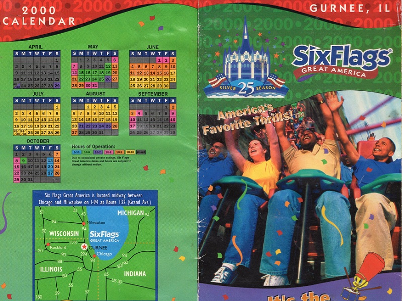 Six Flags Great America 2000 Calendar Pamphlet Six Flags Theme Parks Inc Free Download, Borrow, and Streaming Archive Six Flags Great America 2000 Calendar Pamphlet Six Flags Theme Parks Inc Free Download, Borrow, and Streaming Archive
