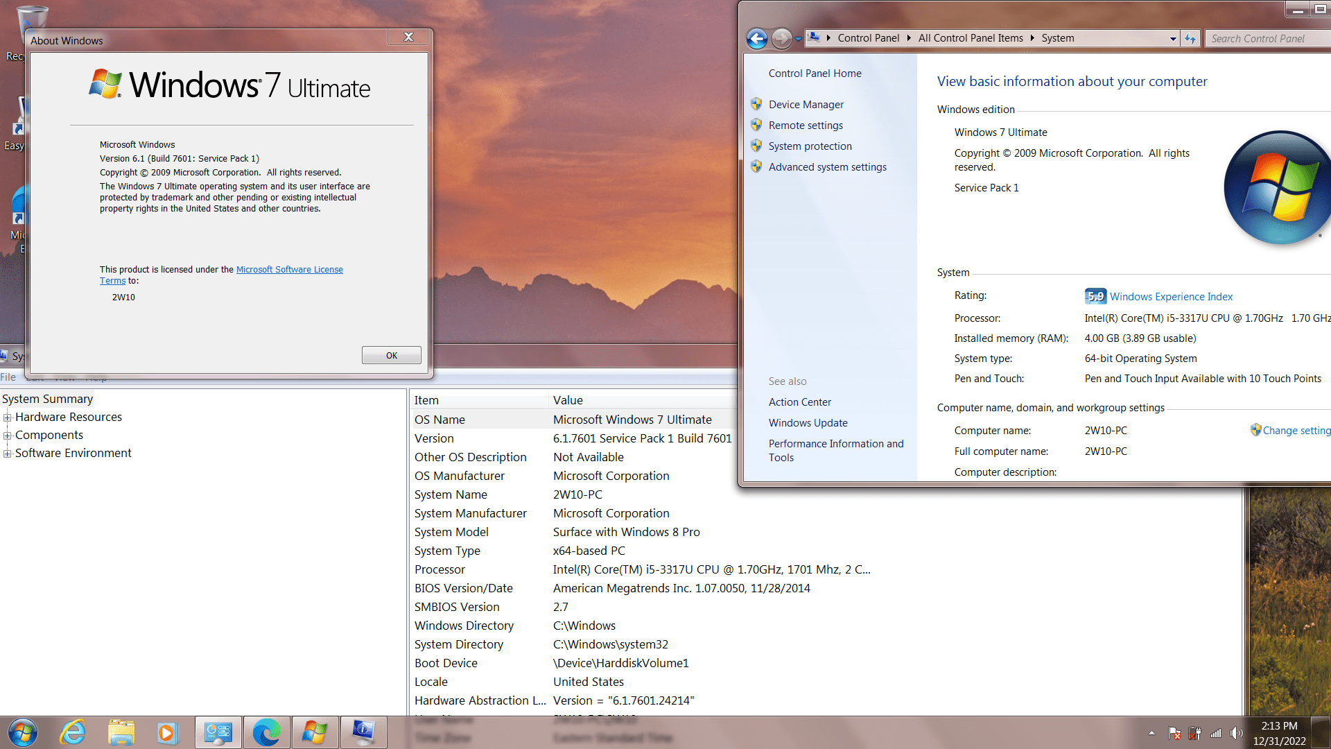 Windows 7 (Surface Pro 1) (UEFI Class 3) Microsoft Free Download