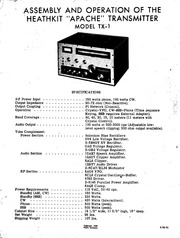 Heathkit TX 1 Apache Transmitter (schematic Only) : Free Download