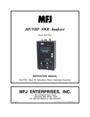 MFJ-249C User Manual REV1B : Free Download, Borrow, and Streaming