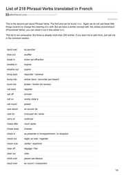 List Of 218 Phrasal Verbs Translated In French : Free Download, Borrow, And Streaming : Internet Archive