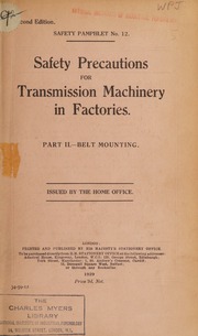 Safety precautions for transmission machinery in factories. Part 2
