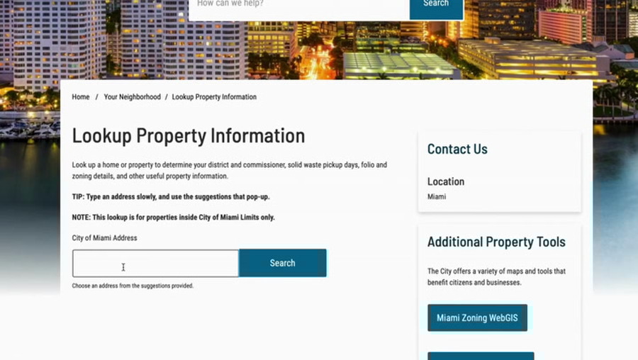 LOOKUP PROPERTY INFO City of Miami, FL Free Download, Borrow, and