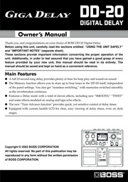 Manual: DD20 OM BOSS EN : Free Download, Borrow, and Streaming