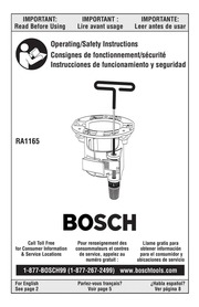 Manual: RA1165 OM BOSCH EN FR ES : Free Download, Borrow, and Streaming