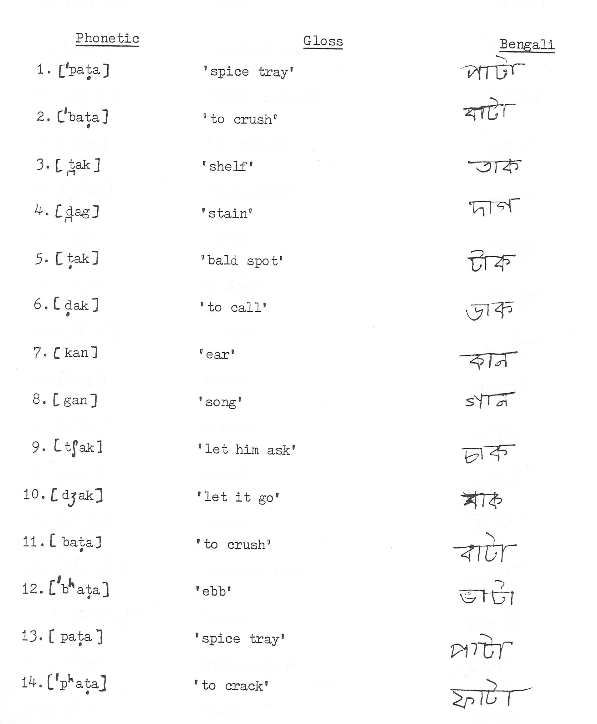 Bengali