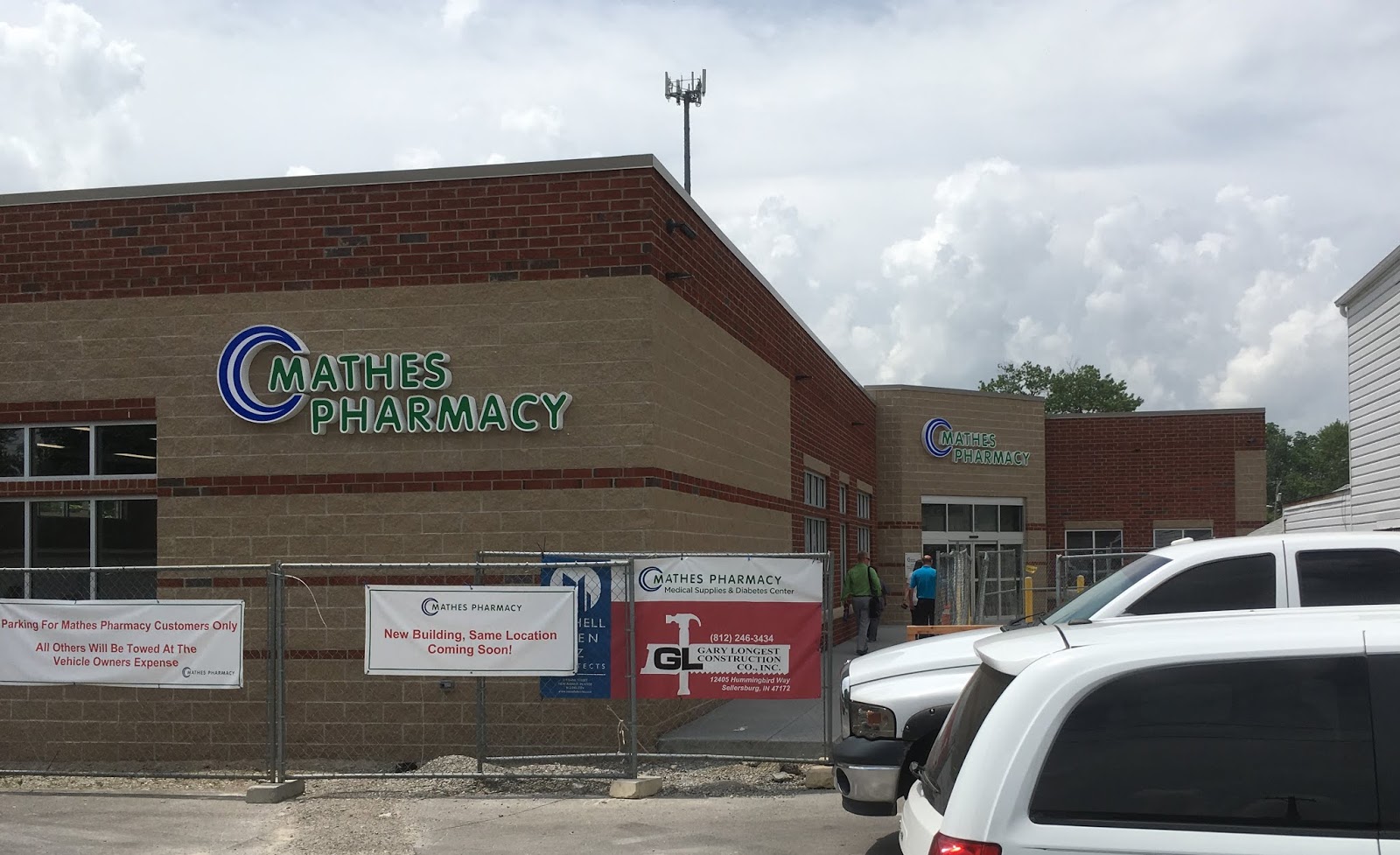 A sneak peak into the new Mathes Pharmacy building at the corner of