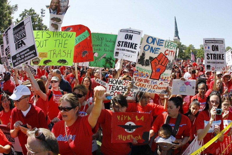 Chicago Teachers Union Goes On Strike In Response To Alleged Unfair
