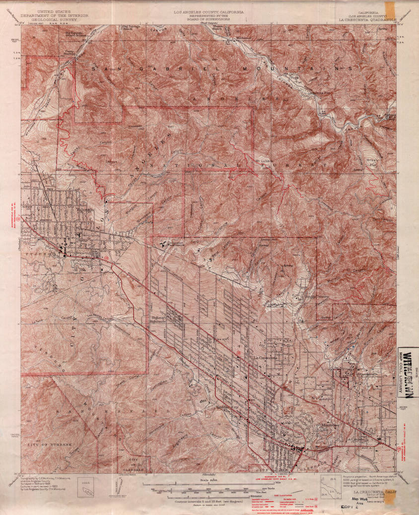 La Crescenta Ca Map La Crescenta - California Historical Topographic Maps - Csu Chico Digital Collections