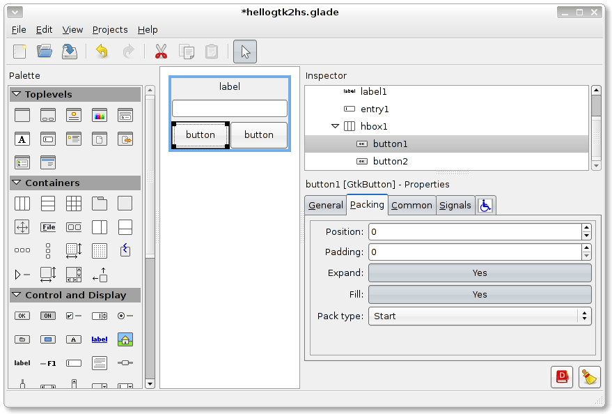 Gtk2Hs » Documentation » Glade Tutorial