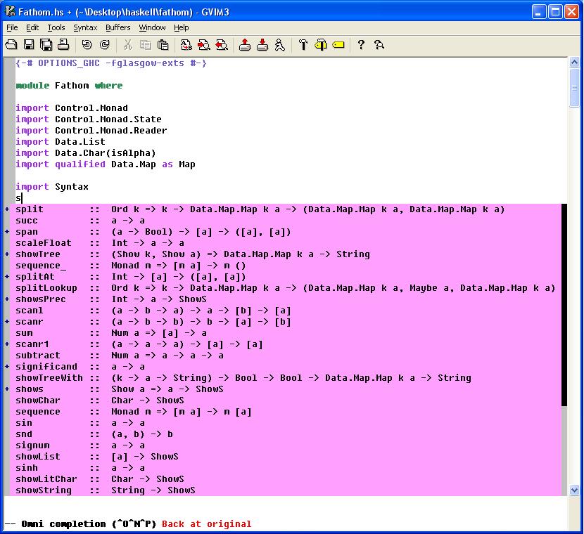 Vim as a Haskell IDE, first steps