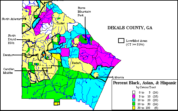 Unincorporated Dekalb County Map DeKalb County Consolidated Plan for 1995 Executive Summary
