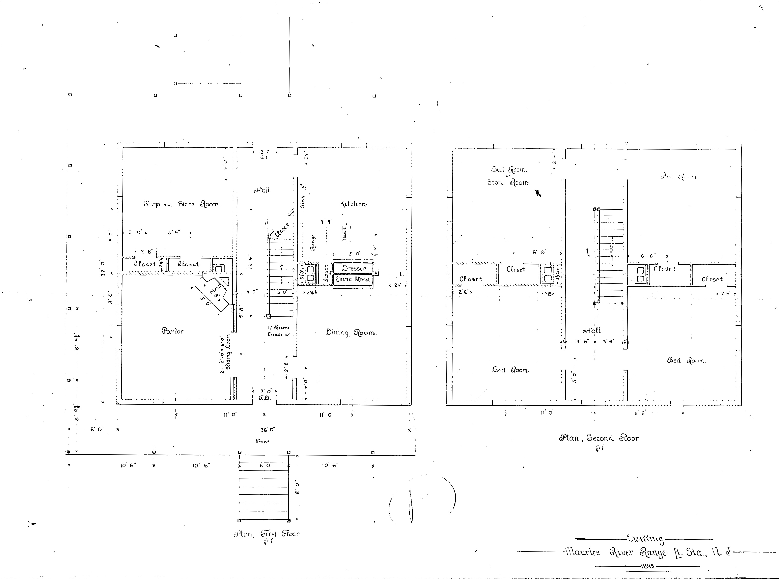 Maurice River Range Sheet 4 Dwelling Floor Plans USLHS Digital Archive