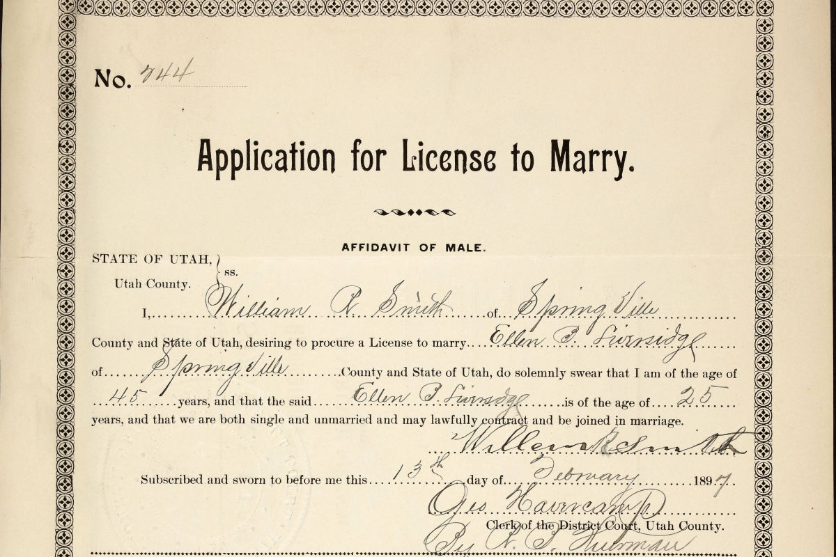 Early Utah County Marriage Records Now Online | Utah Division of 