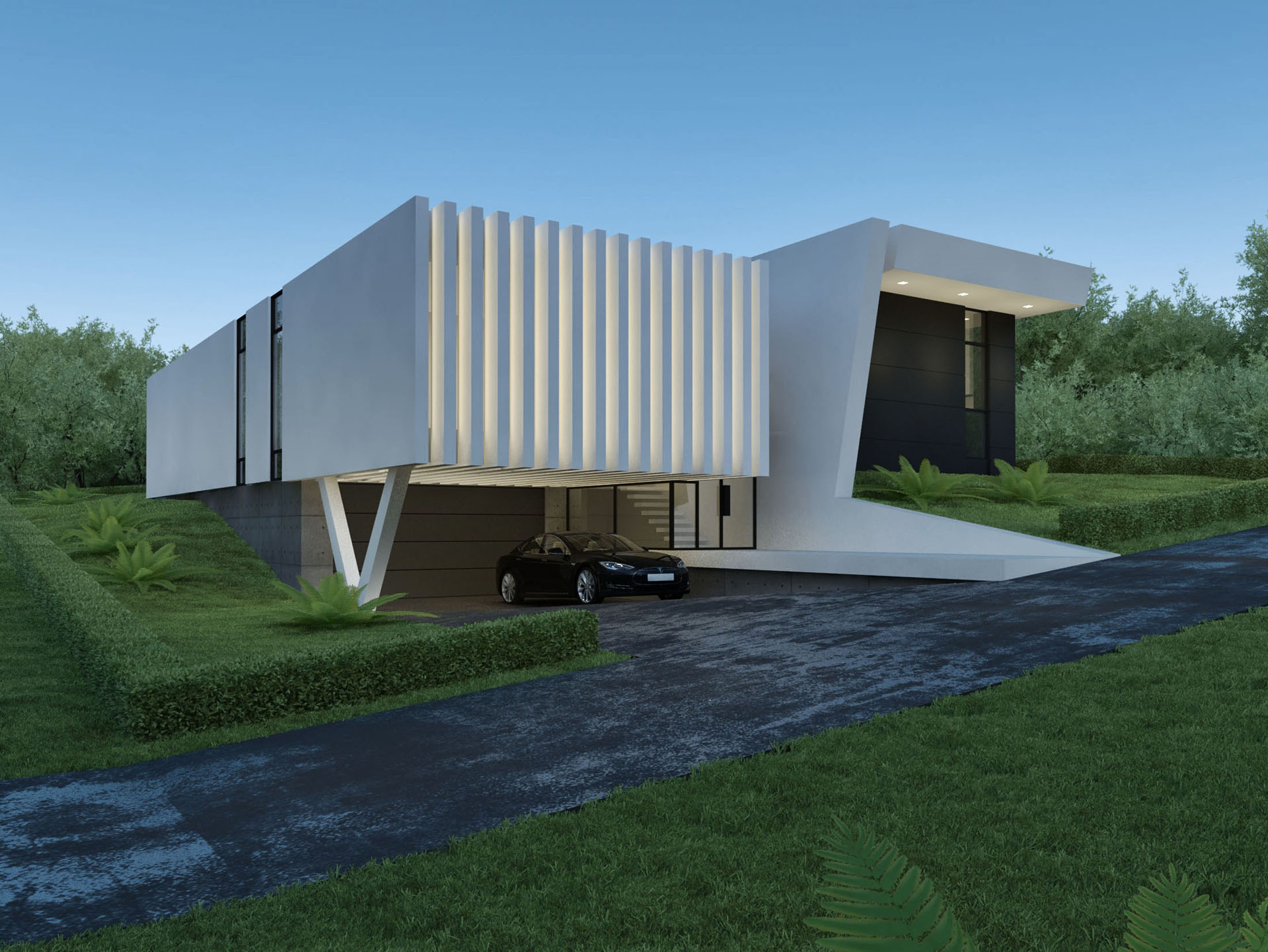 MODERN HOUSE ON SLOPE ARCHLAB