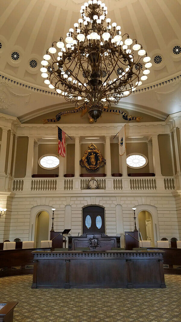 Boston Massachusetts State House Senate Chamber Historic Restoration