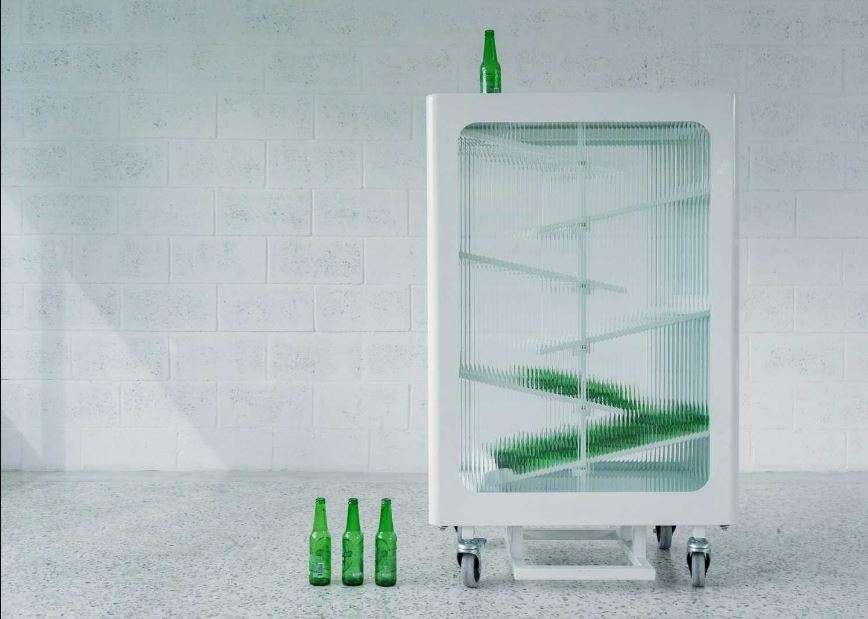 Interactive Glass Recycling Bin boosts sustainable living
