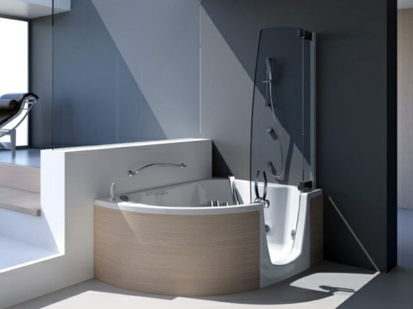Badewanne mit Duschzone tolle Beispiele!
