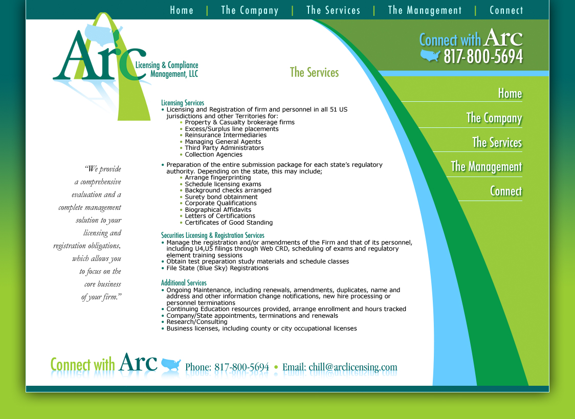 The Services • Arc Licensing & Compliance Management, LLC