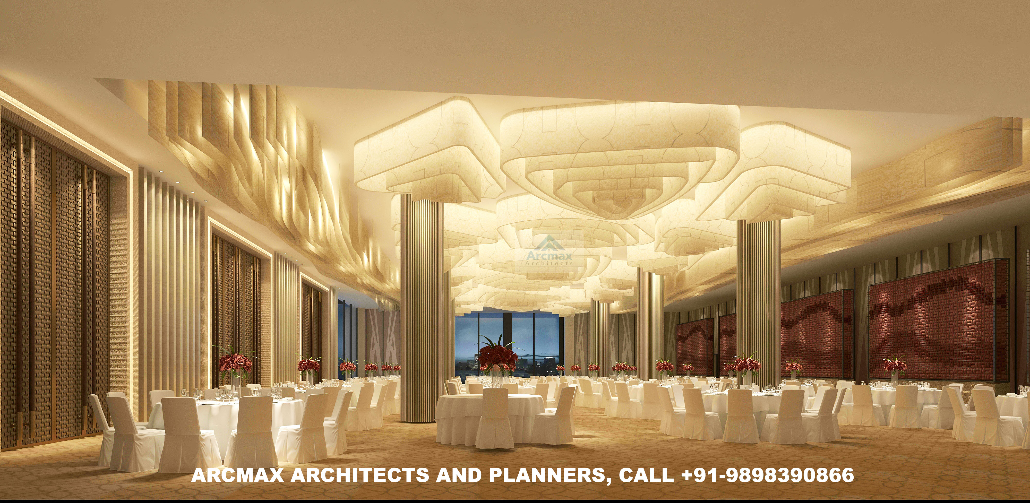 Banquet Hall Design Simple Marriage Hall Plan Arcmax Architects