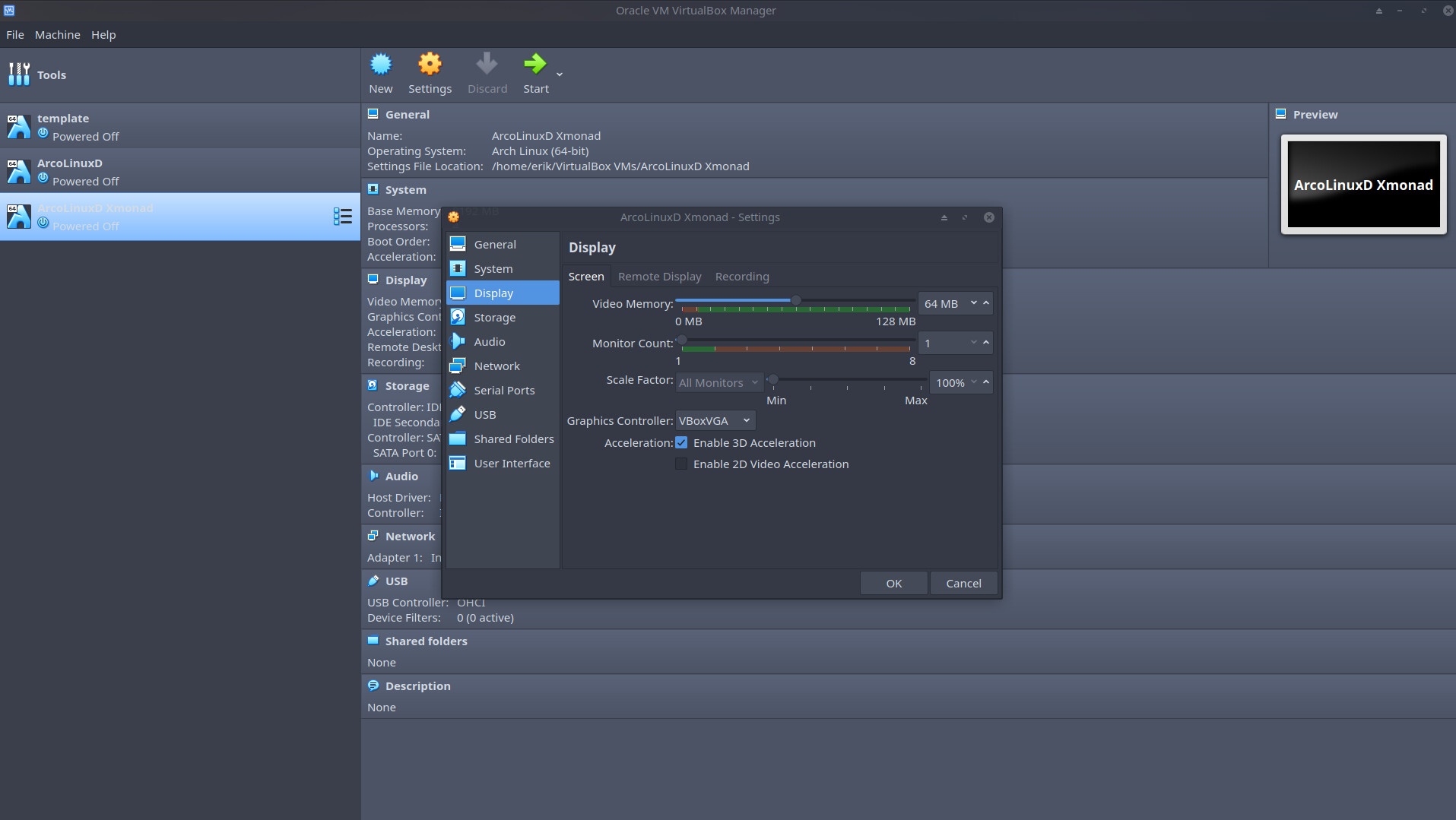 Virtual machines ArcoLinux