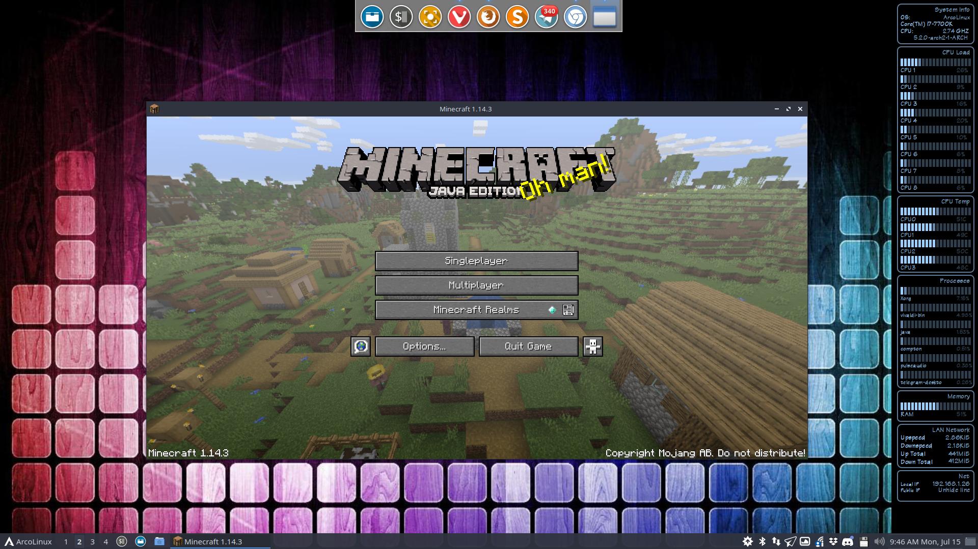 Installing minecraft on any Arch Linux based system