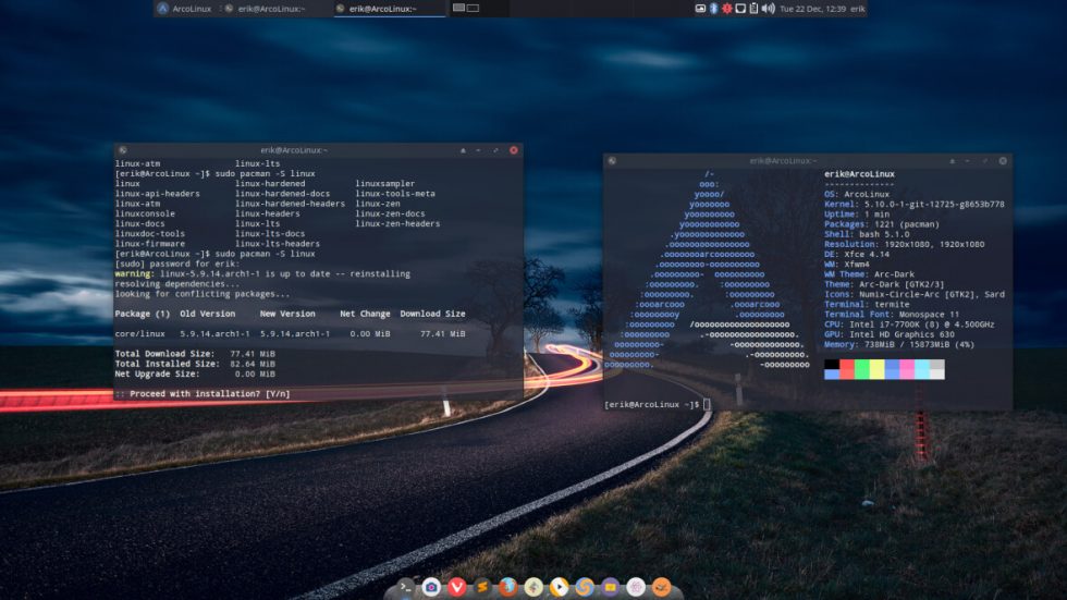 Building and installing the future kernel from AUR ArcoLinux