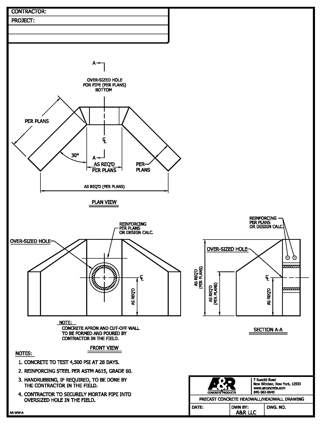 Headwall Products A&R Concrete Products