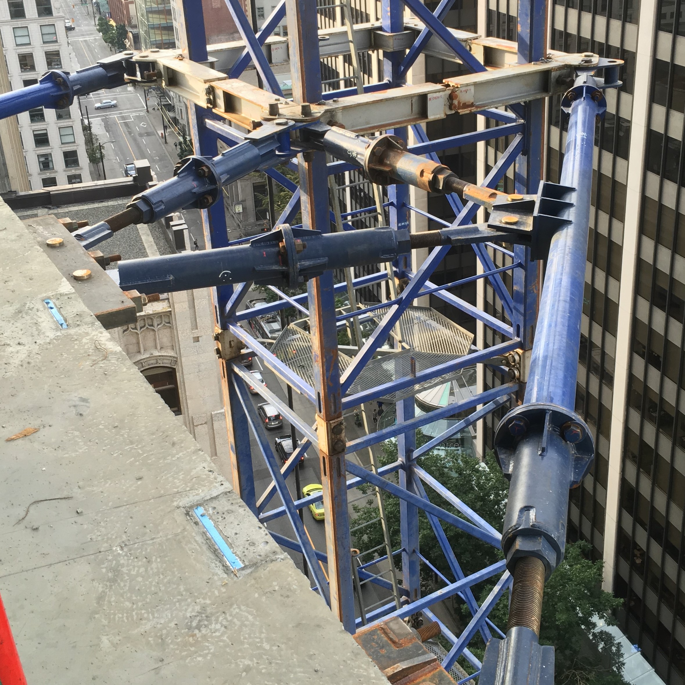 Tower Crane Anchors, tiebacks, collars and signs ArcRite Industries Ltd