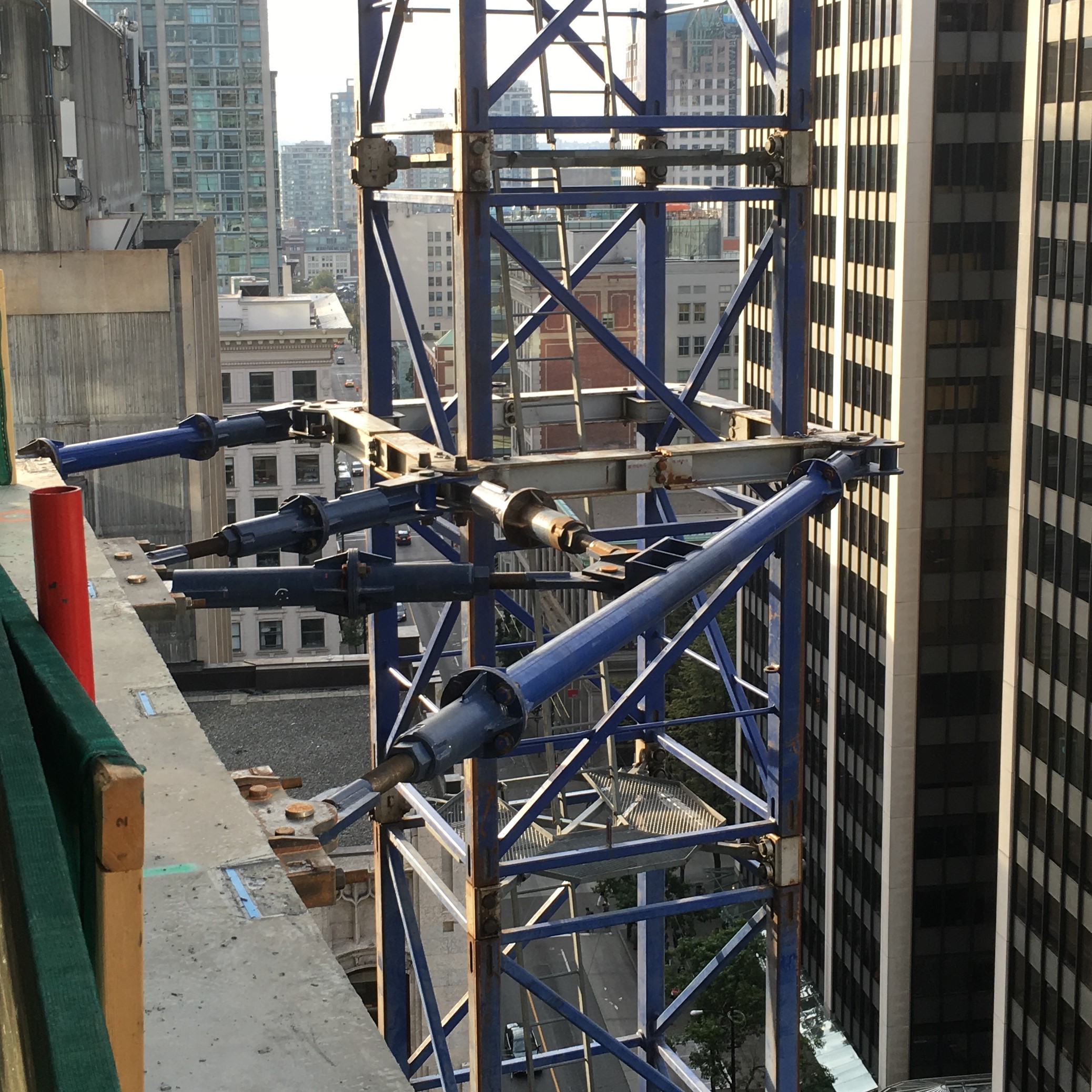 Tower Crane Anchors, tiebacks, collars and signs ArcRite Industries Ltd