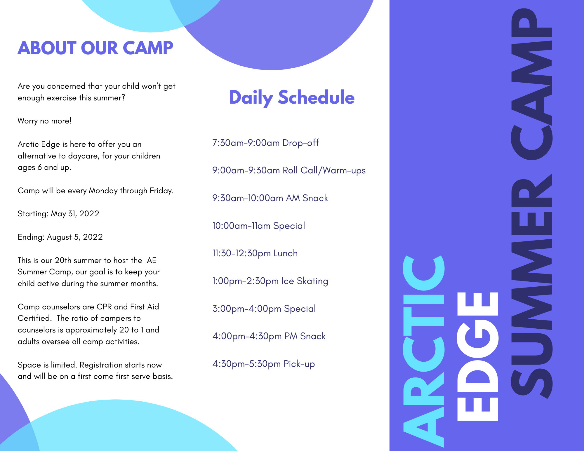 uco summer 2023 Arctic Edge Summer Camp