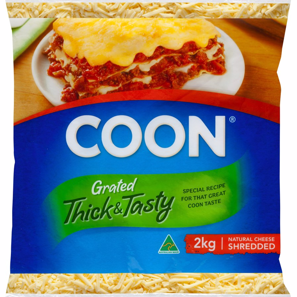 COON TASTY SHREDDED CHEESE (2KG) Arctic Food Wholesalers