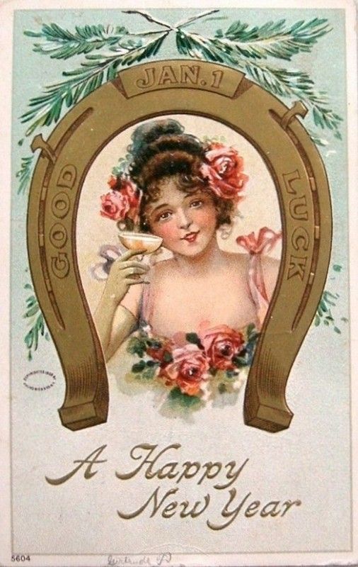 Vieille Carte De Voeux anciennes cartes de nouvel an Page 2