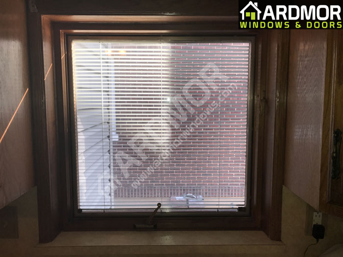 Double Hung Vinyl Window with Frosted Glass ARDMOR, Inc