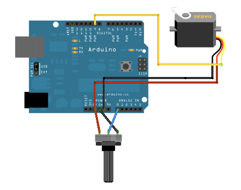 How To Connect Servo To Arduino & Control With Potentiometer Knob