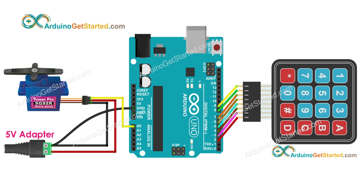 Arduino Keypad Servo Motor Arduino Tutorial