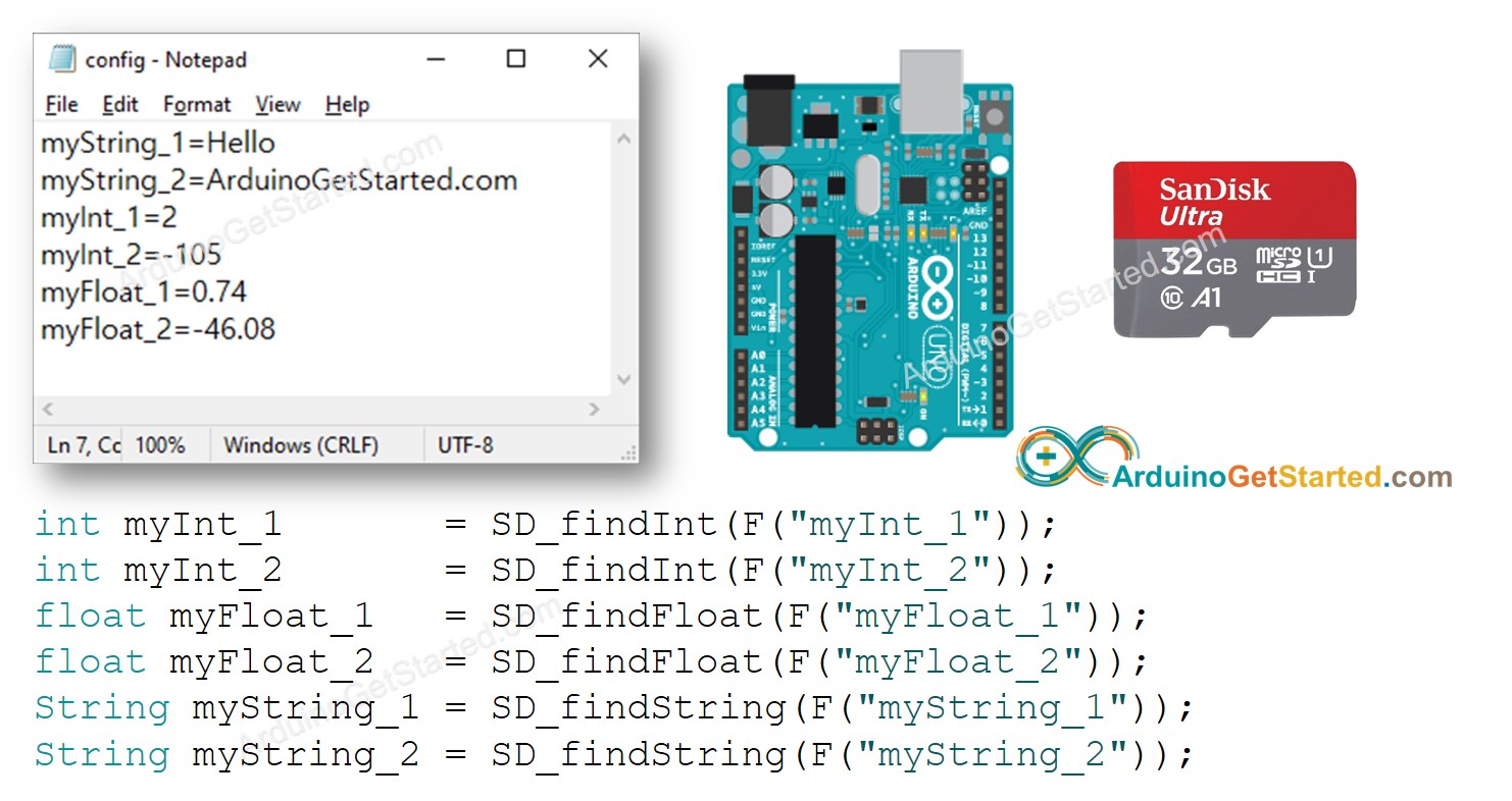 Arduino Read Config from SD Card Arduino Tutorial