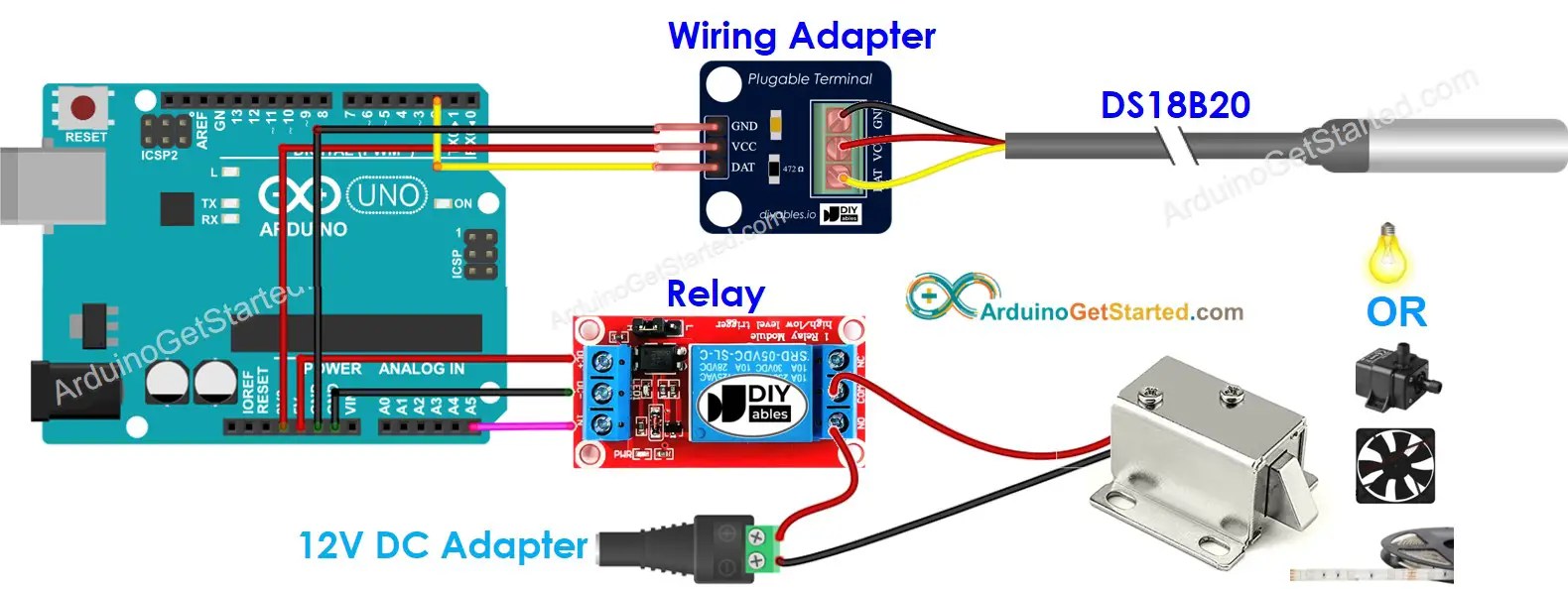 Arduino Temperature Sensor Relay Arduino Tutorial