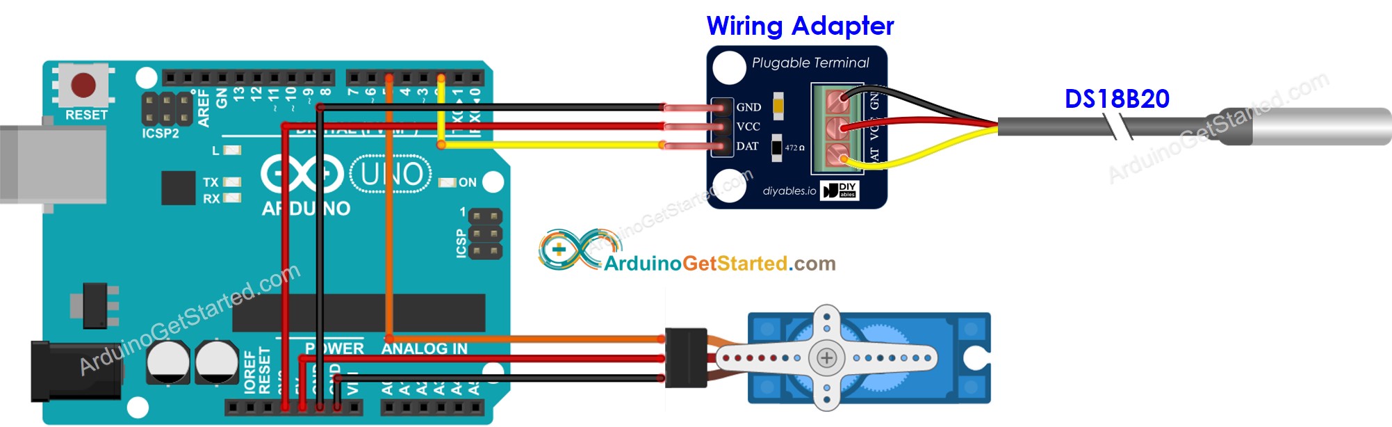 Arduino Temperature Sensor Servo Motor Arduino Tutorial