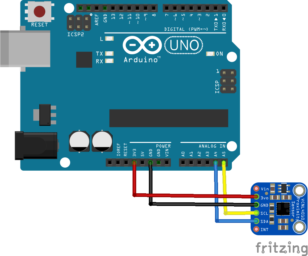 VCNL4010 proximity and ambient light sensor Arduino example Arduino Learning