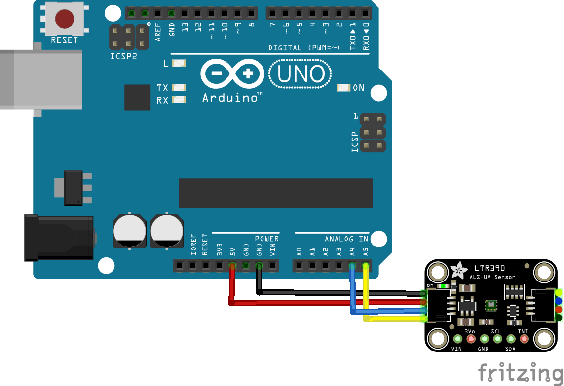 Arduino Uno and LTR390 UV Light Sensor Arduino Learning