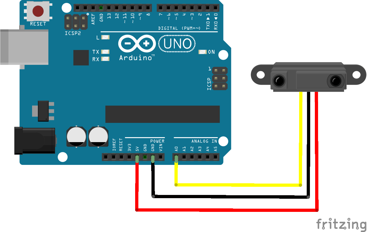 Arduino and GP2Y0A21YK Distance Sensor Arduino Learning