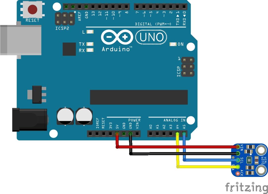 VEML6070 ultraviolet light sensor and Arduino example Arduino Learning