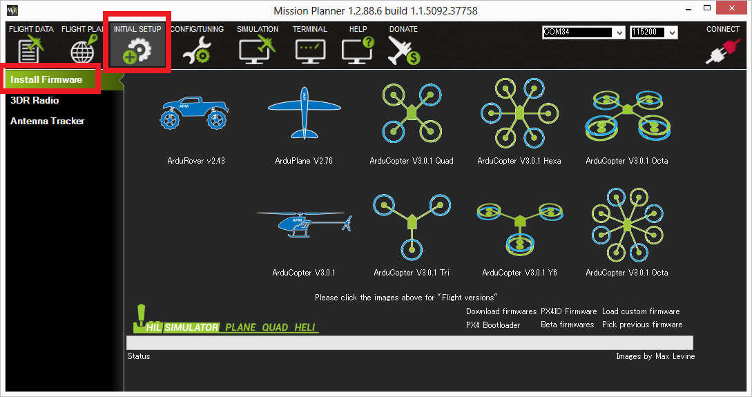 Loading Firmware — Copter documentation