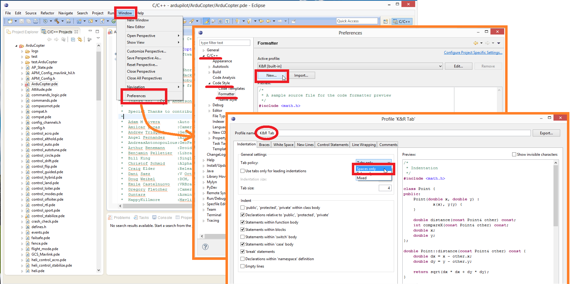 Setup Eclipse on Windows — Dev documentation