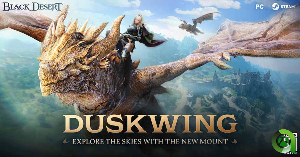 The black desert presents its first flying frame